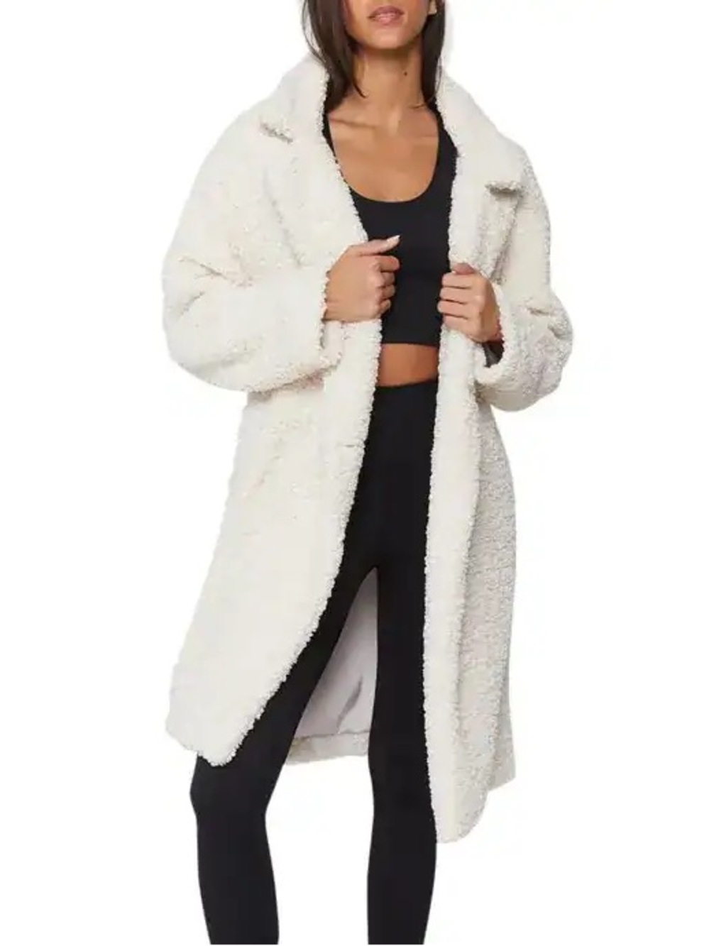 Spiritual Gangster Cream Teddy Coat